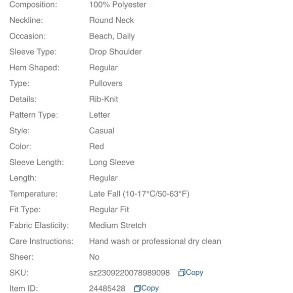 Shein Game Day” Football Sweater Pullover, Cozy Soft Knit, Women’s Size S - Picture 4 of 11